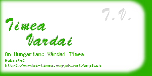 timea vardai business card