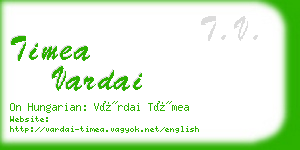 timea vardai business card